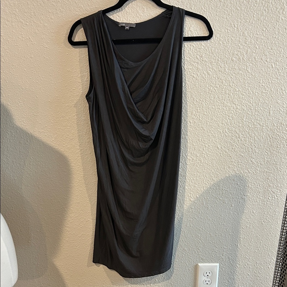 Elegant  Black/Dark Grey  Sleeveless Dress by Vince